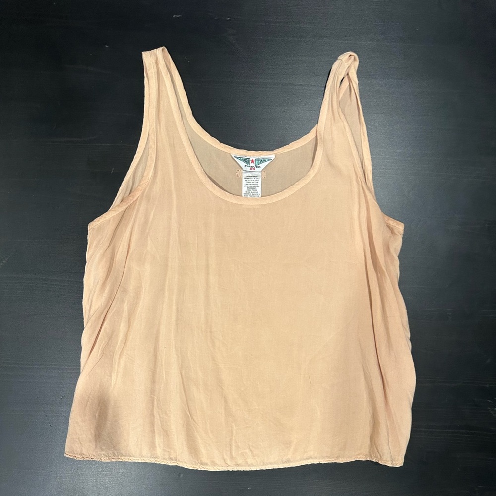 Hard Tail Forever Tank Top XS Blush Pink Sleeveless Made in USA